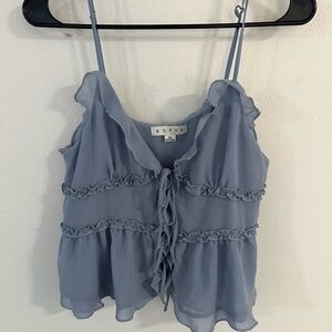 HYFVE Light Blue Ruffled Camisole